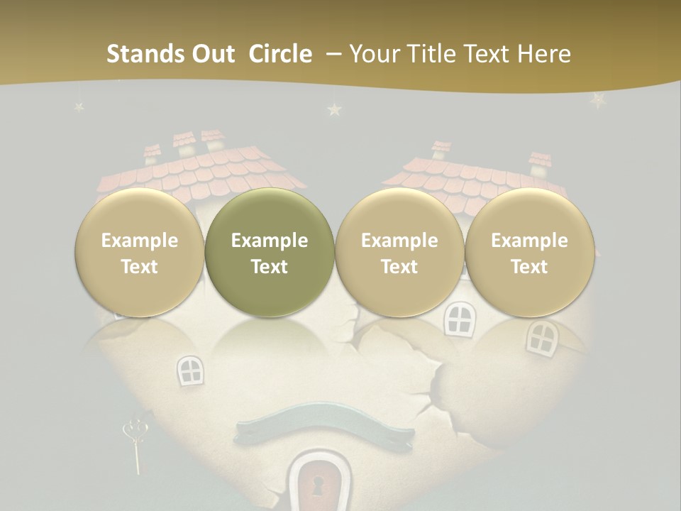 A Heart Shaped House On Top Of A Hill PowerPoint Template