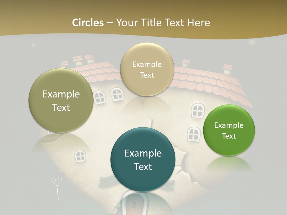 A Heart Shaped House On Top Of A Hill PowerPoint Template