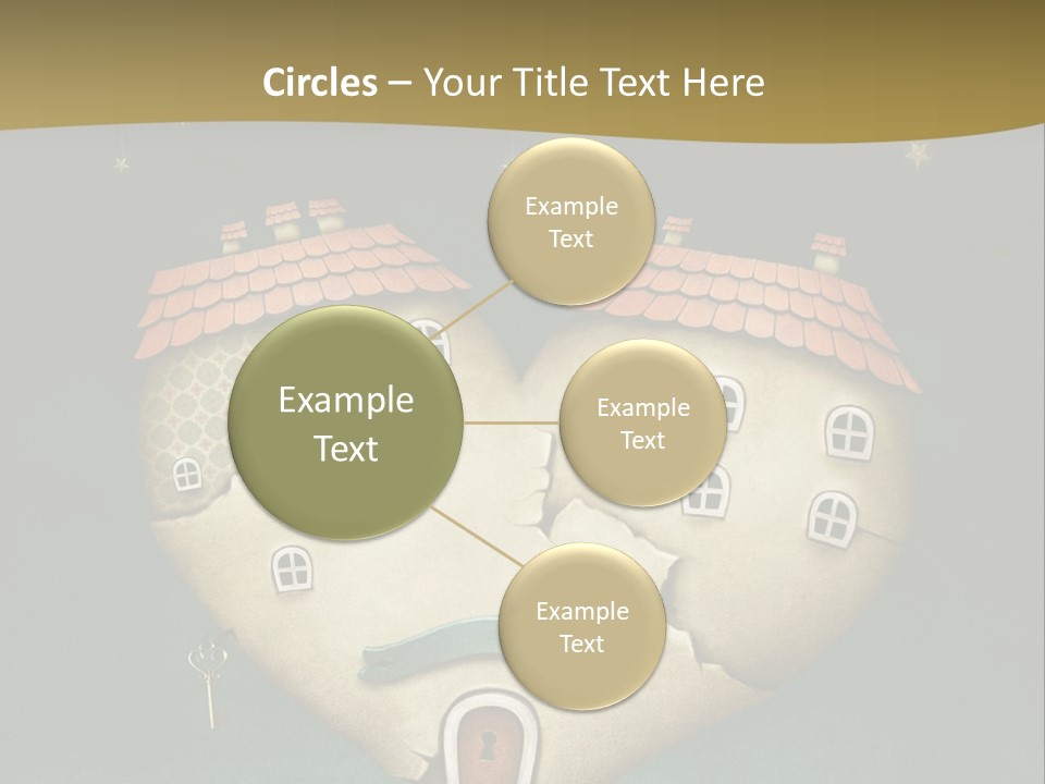 A Heart Shaped House On Top Of A Hill PowerPoint Template