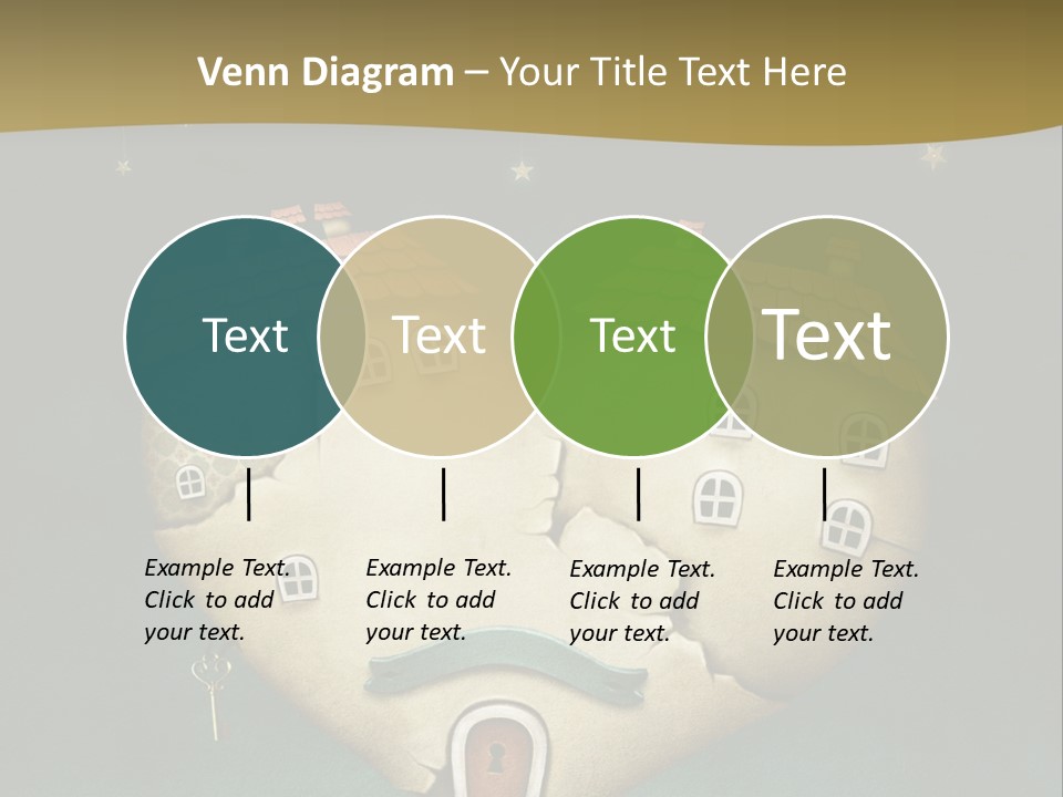 A Heart Shaped House On Top Of A Hill PowerPoint Template