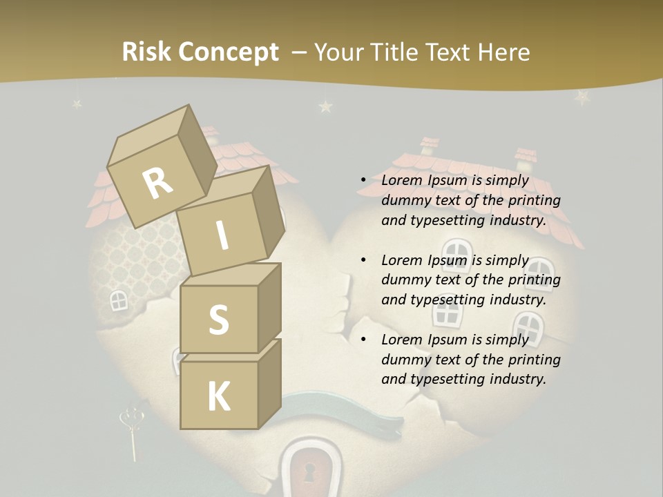 A Heart Shaped House On Top Of A Hill PowerPoint Template