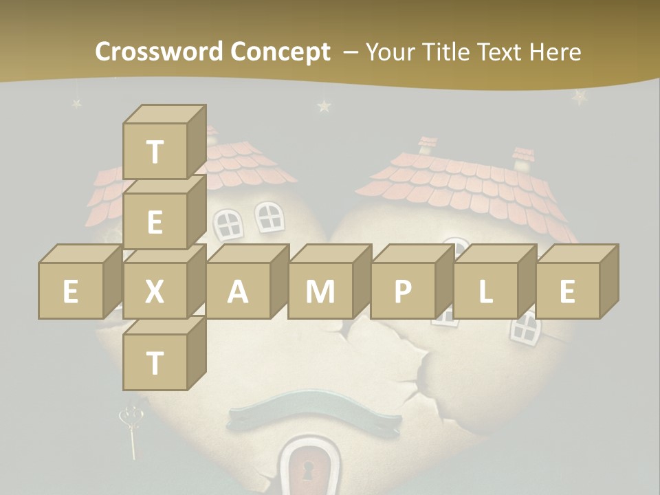 A Heart Shaped House On Top Of A Hill PowerPoint Template