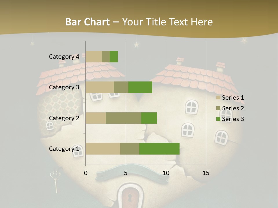 A Heart Shaped House On Top Of A Hill PowerPoint Template
