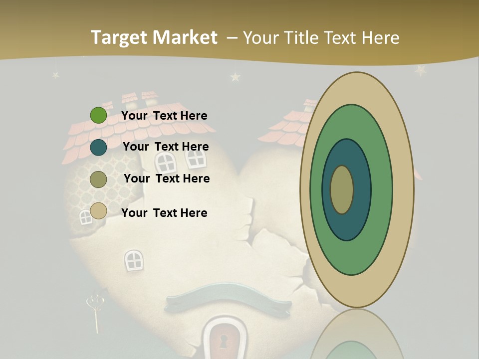 A Heart Shaped House On Top Of A Hill PowerPoint Template