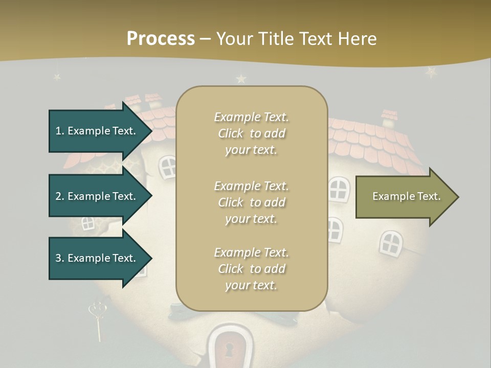 A Heart Shaped House On Top Of A Hill PowerPoint Template