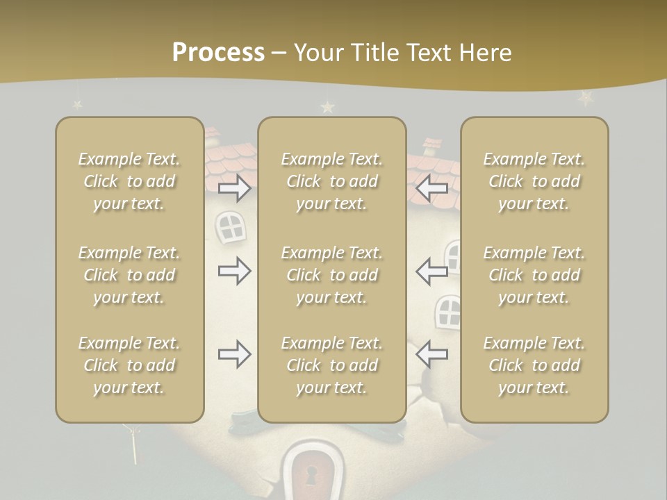 A Heart Shaped House On Top Of A Hill PowerPoint Template