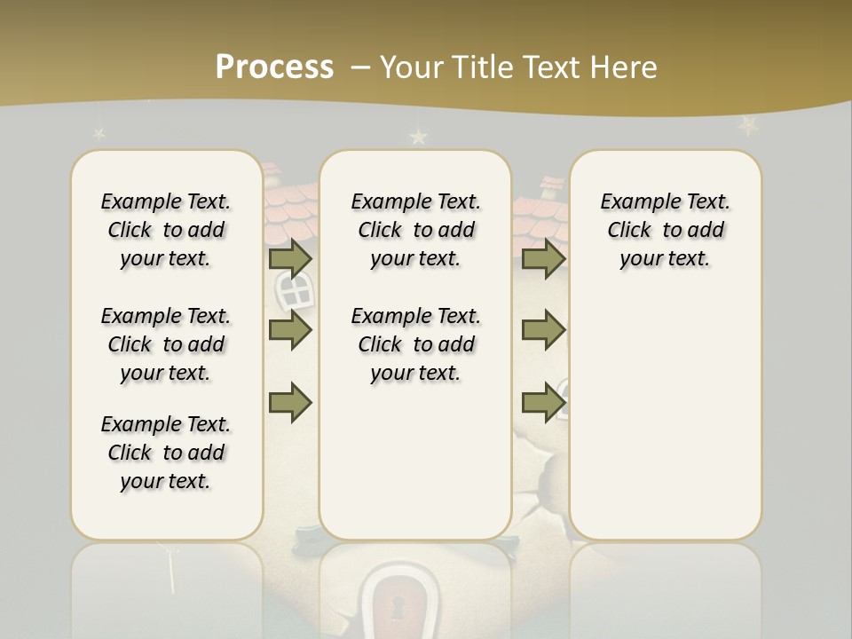 A Heart Shaped House On Top Of A Hill PowerPoint Template