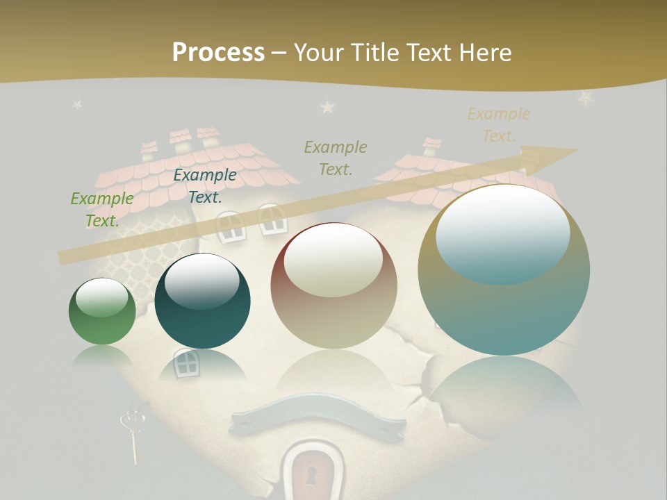 A Heart Shaped House On Top Of A Hill PowerPoint Template