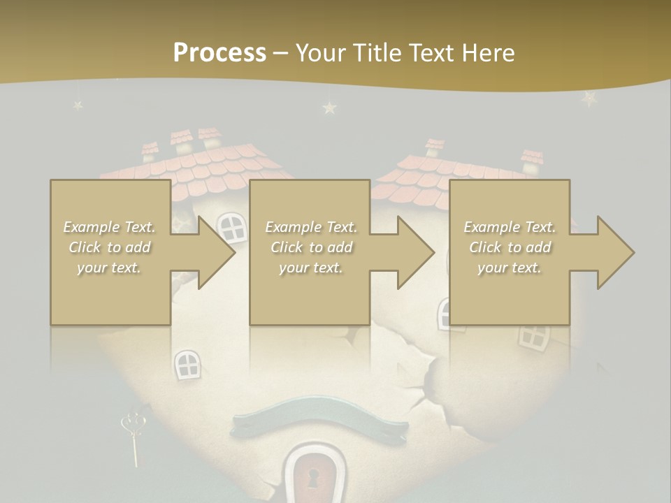 A Heart Shaped House On Top Of A Hill PowerPoint Template