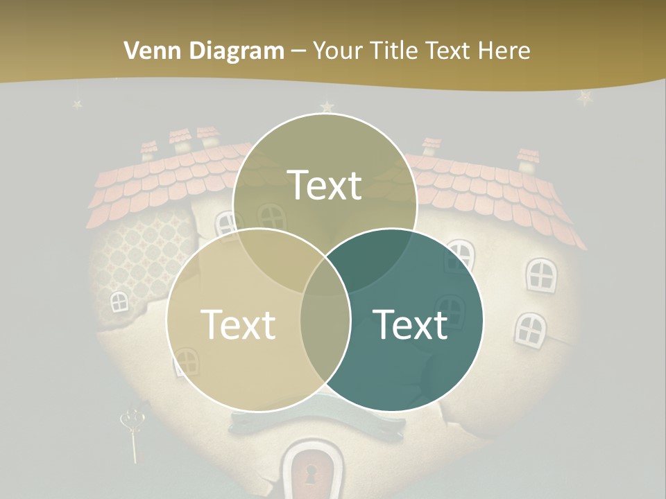 A Heart Shaped House On Top Of A Hill PowerPoint Template