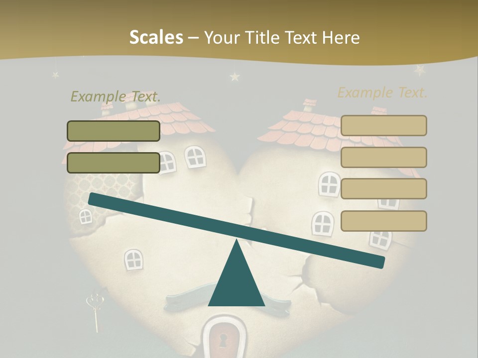 A Heart Shaped House On Top Of A Hill PowerPoint Template