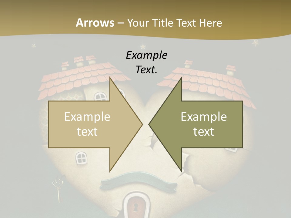 A Heart Shaped House On Top Of A Hill PowerPoint Template