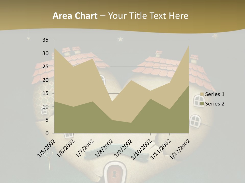 A Heart Shaped House On Top Of A Hill PowerPoint Template