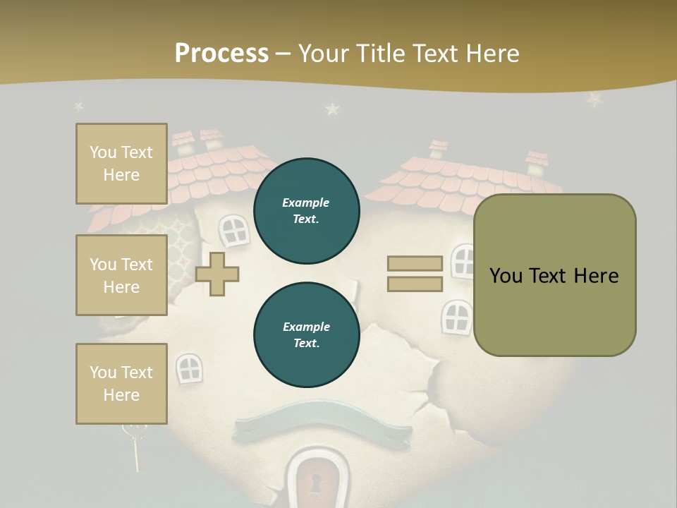 A Heart Shaped House On Top Of A Hill PowerPoint Template