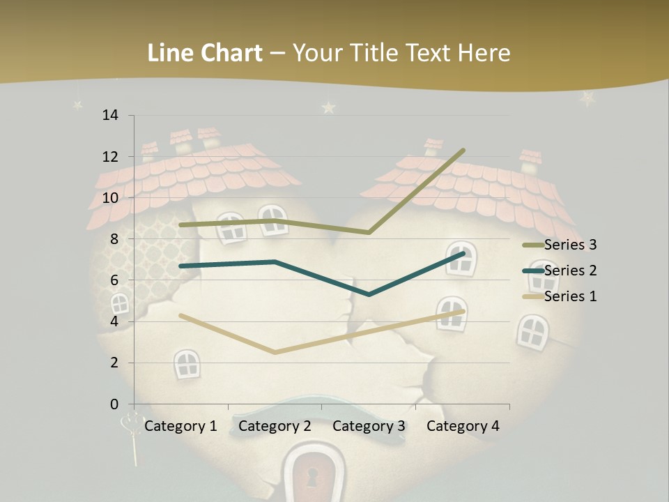 A Heart Shaped House On Top Of A Hill PowerPoint Template