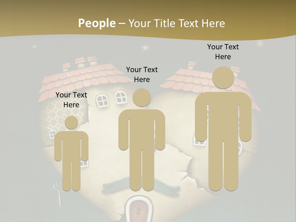 A Heart Shaped House On Top Of A Hill PowerPoint Template