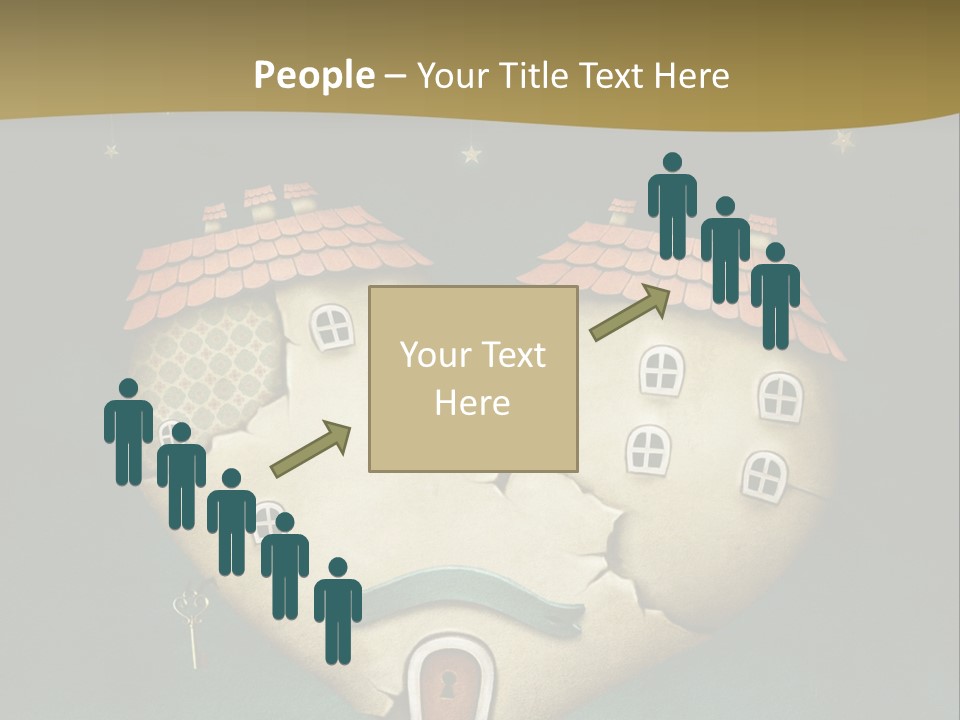 A Heart Shaped House On Top Of A Hill PowerPoint Template