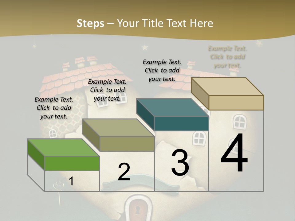 A Heart Shaped House On Top Of A Hill PowerPoint Template