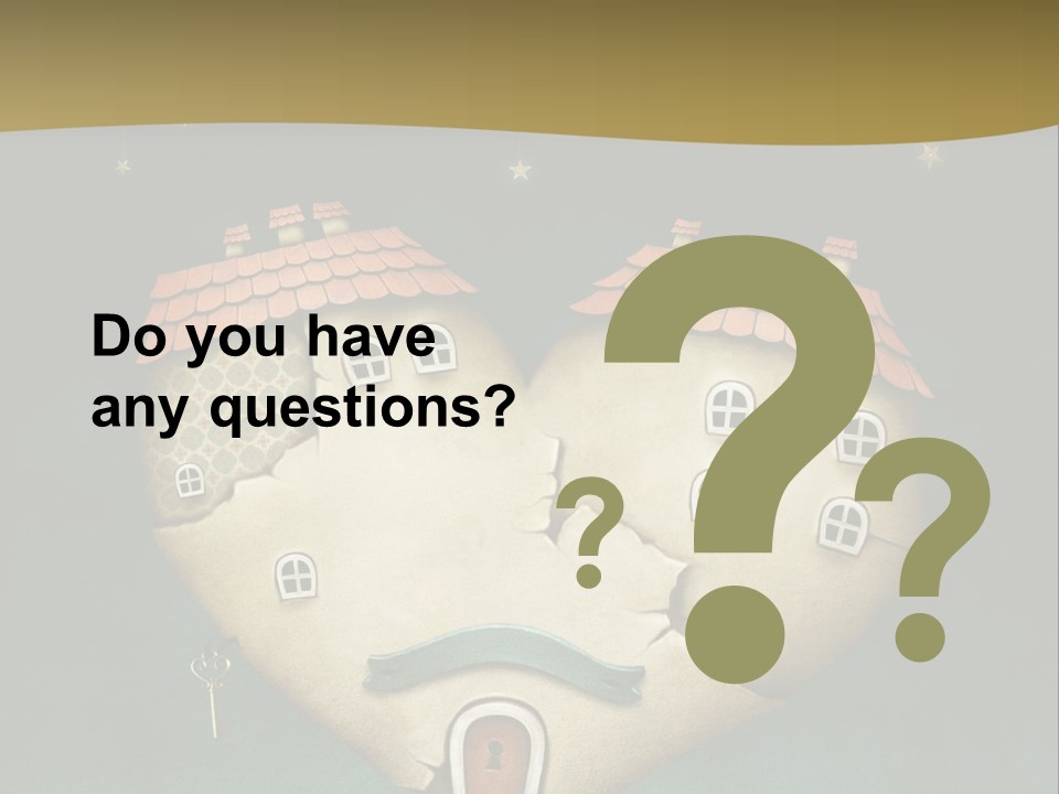 A Heart Shaped House On Top Of A Hill PowerPoint Template