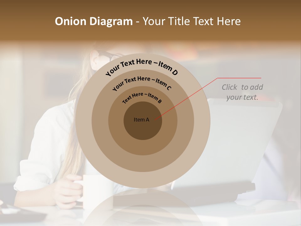 A Woman Sitting In Front Of A Laptop Computer PowerPoint Template