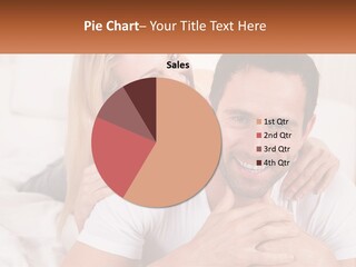 A Man And Woman Laying On A Bed Smiling PowerPoint Template