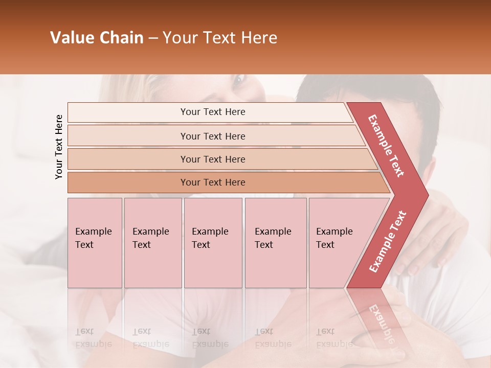 A Man And Woman Laying On A Bed Smiling PowerPoint Template