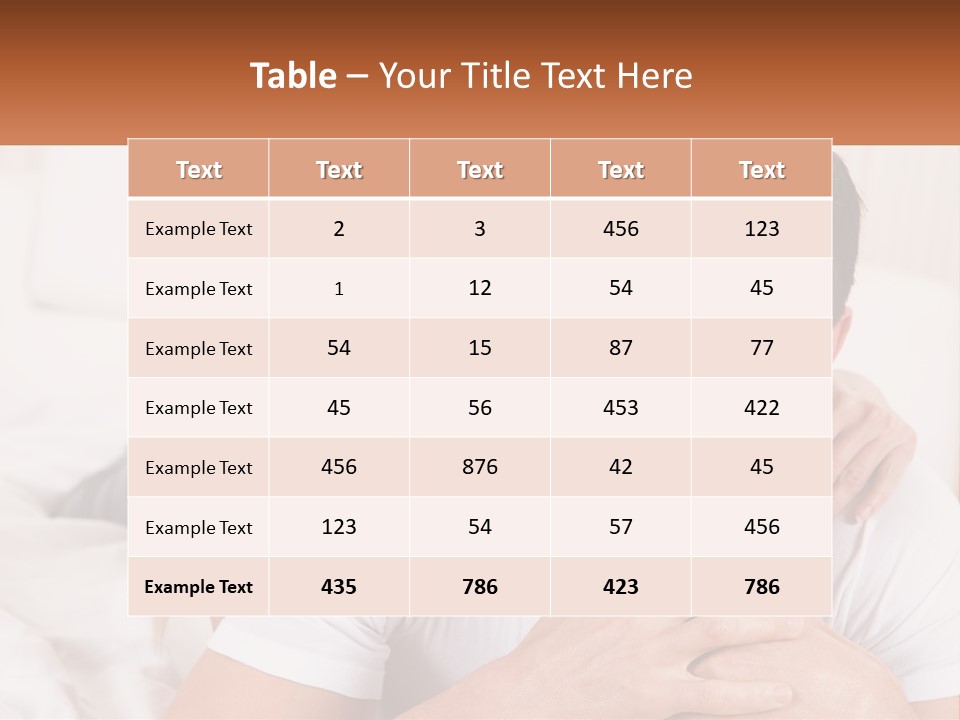 A Man And Woman Laying On A Bed Smiling PowerPoint Template