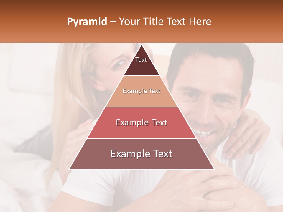 A Man And Woman Laying On A Bed Smiling PowerPoint Template