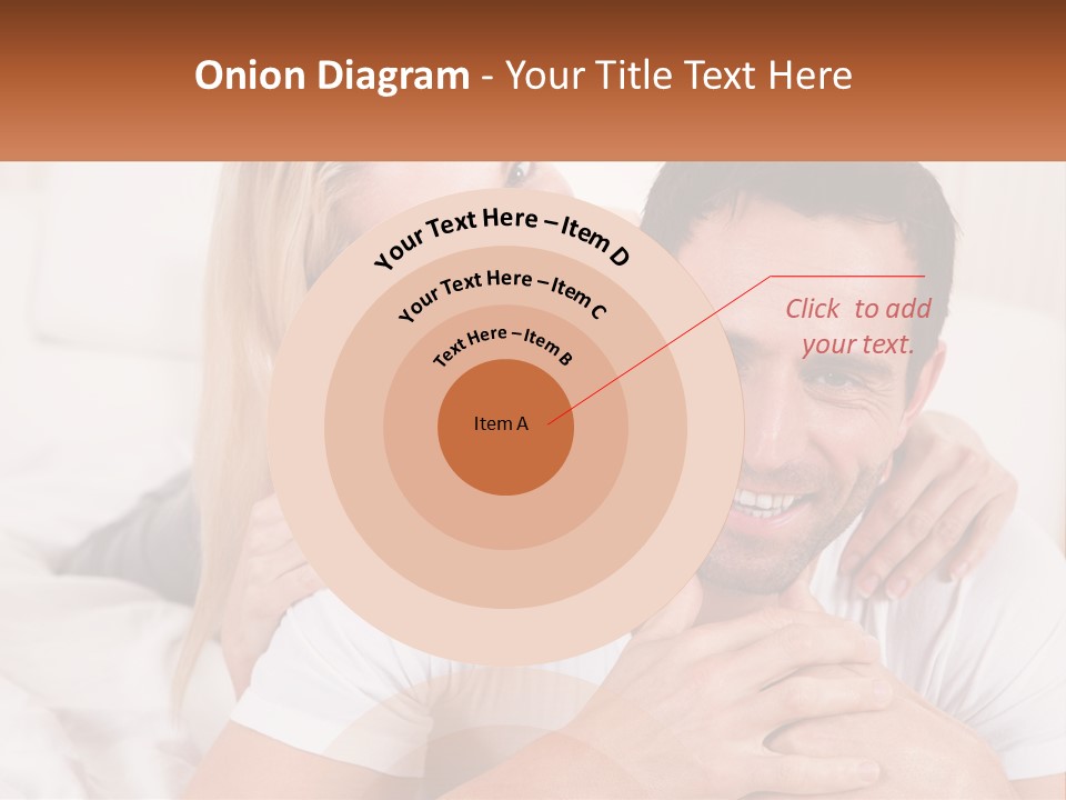 A Man And Woman Laying On A Bed Smiling PowerPoint Template