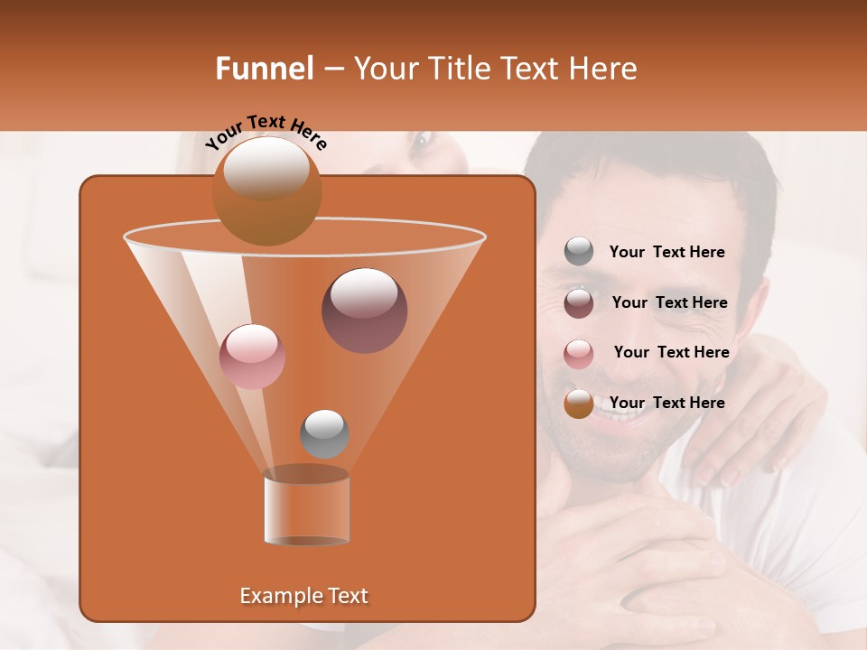 A Man And Woman Laying On A Bed Smiling PowerPoint Template