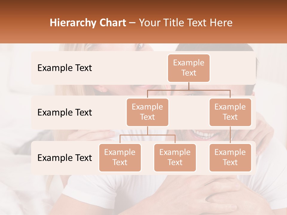 A Man And Woman Laying On A Bed Smiling PowerPoint Template