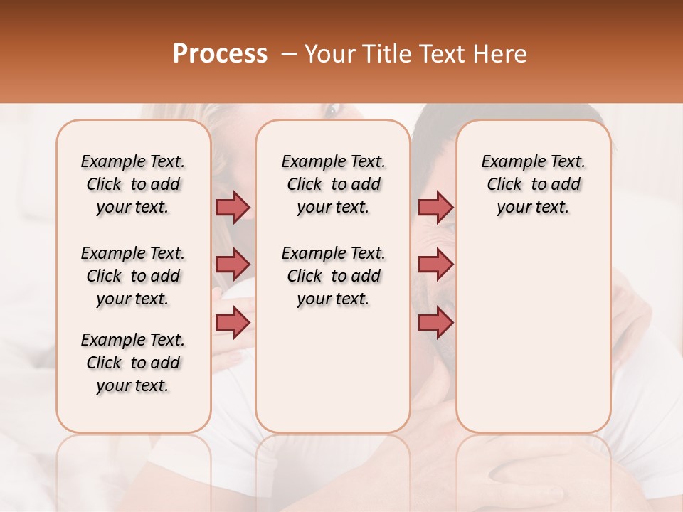 A Man And Woman Laying On A Bed Smiling PowerPoint Template