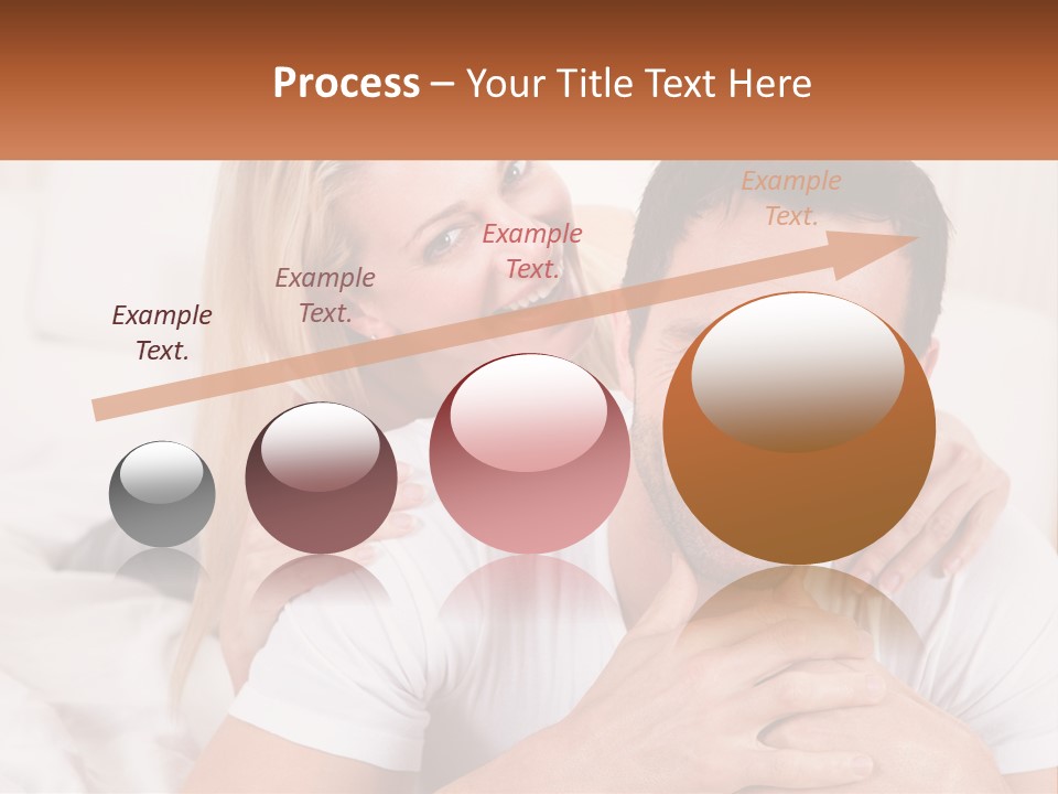 A Man And Woman Laying On A Bed Smiling PowerPoint Template