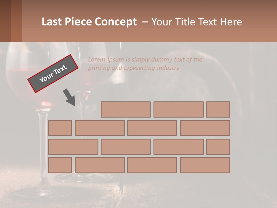 Two Glasses Of Red Wine On A Wooden Table PowerPoint Template