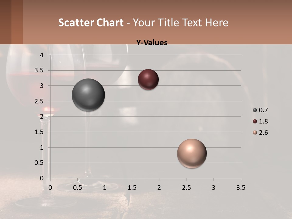 Two Glasses Of Red Wine On A Wooden Table PowerPoint Template