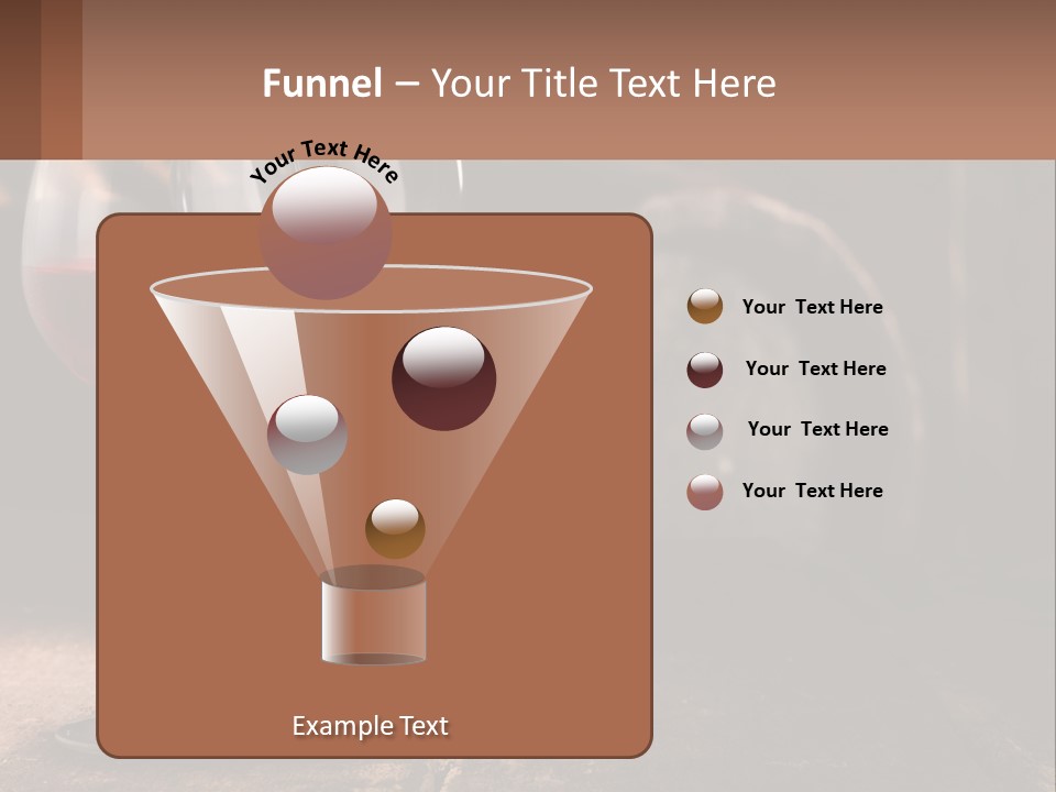 Two Glasses Of Red Wine On A Wooden Table PowerPoint Template