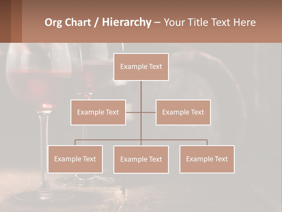 Two Glasses Of Red Wine On A Wooden Table PowerPoint Template