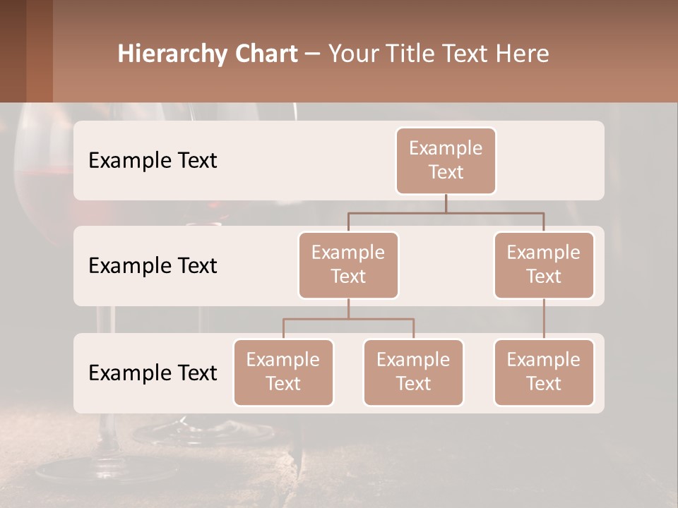 Two Glasses Of Red Wine On A Wooden Table PowerPoint Template
