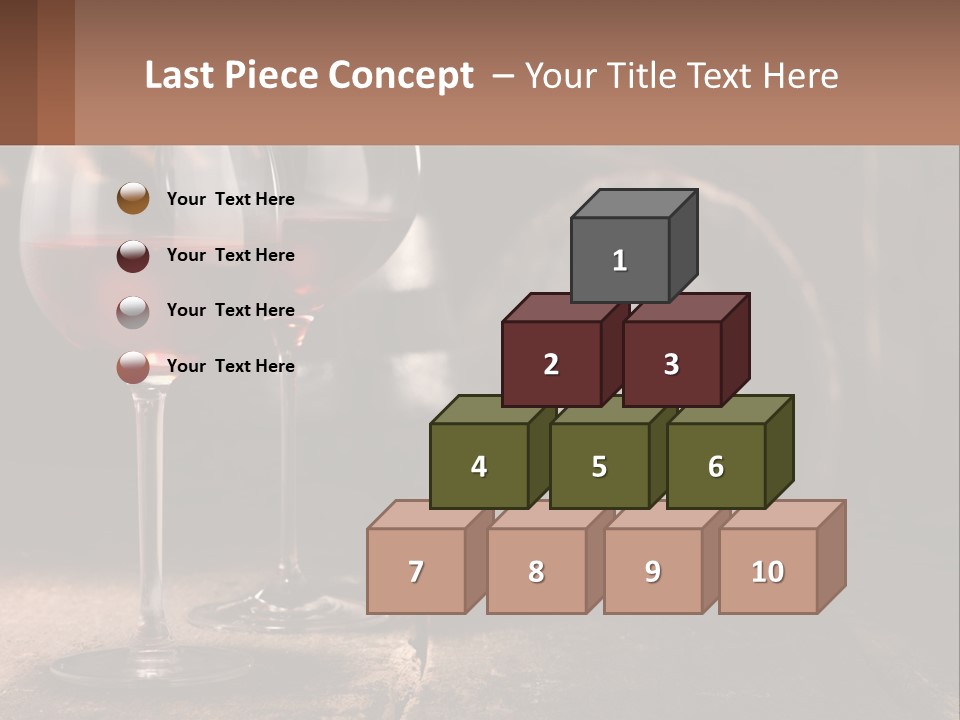 Two Glasses Of Red Wine On A Wooden Table PowerPoint Template