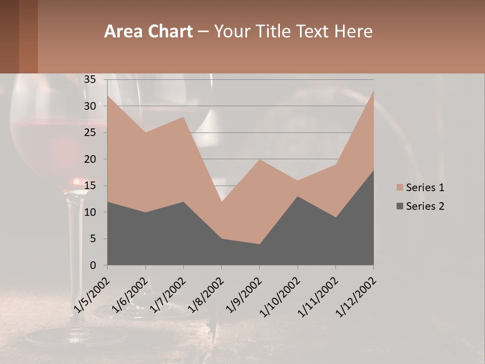 Two Glasses Of Red Wine On A Wooden Table PowerPoint Template