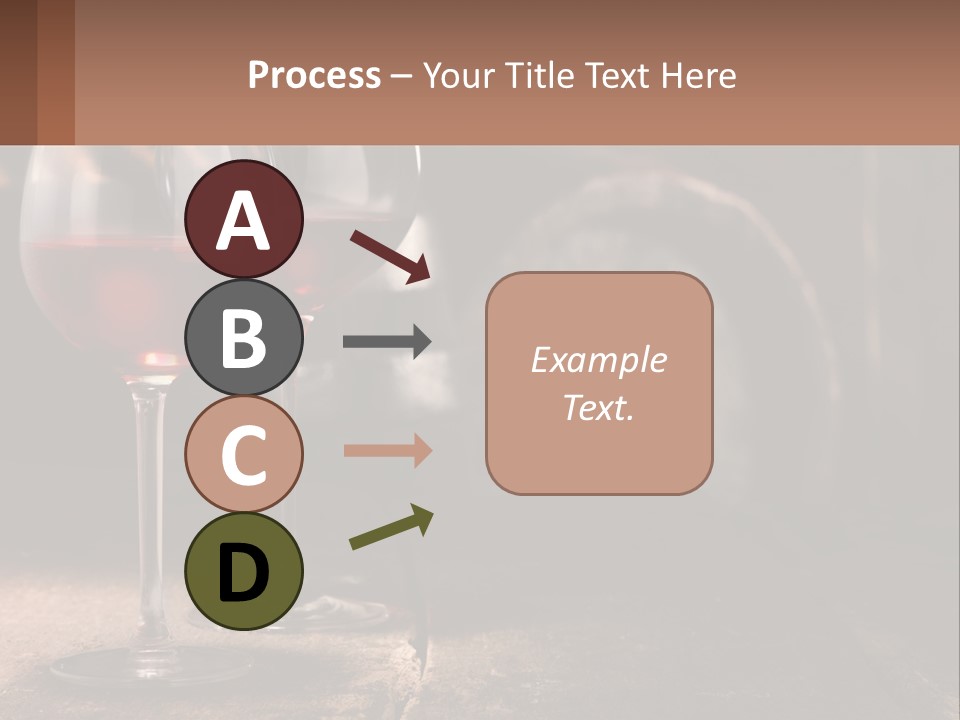 Two Glasses Of Red Wine On A Wooden Table PowerPoint Template