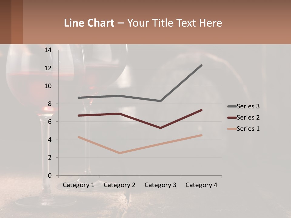 Two Glasses Of Red Wine On A Wooden Table PowerPoint Template
