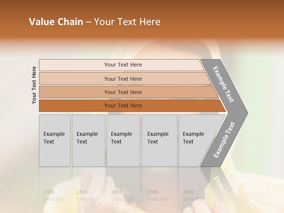 A Woman In A Yellow Raincoat Is Smiling PowerPoint Template