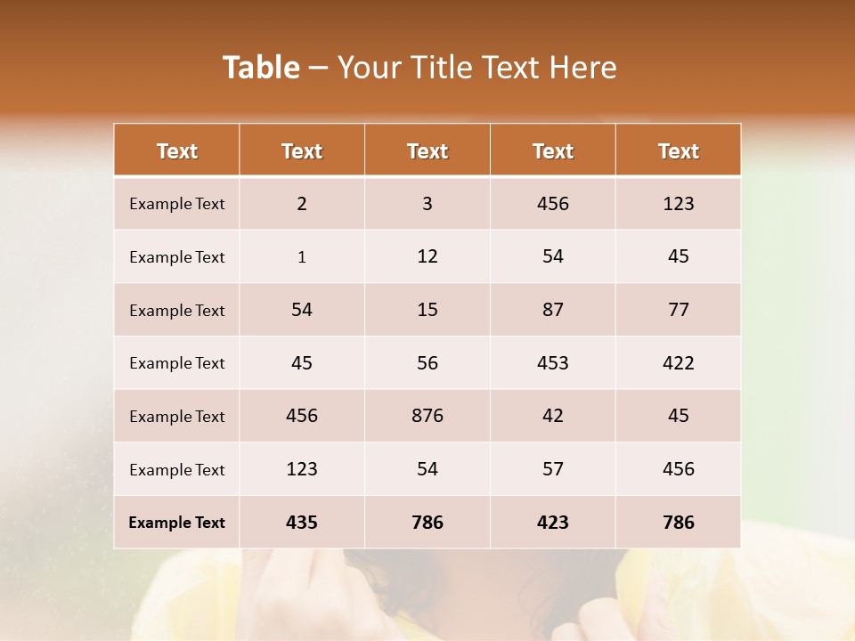 A Woman In A Yellow Raincoat Is Smiling PowerPoint Template