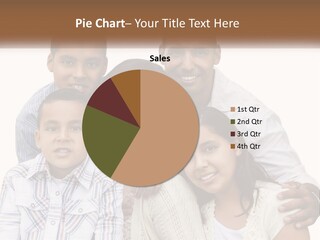 A Family Of Four Posing For A Picture PowerPoint Template