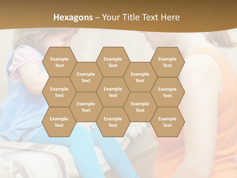 A Woman Sitting On A Bed Talking To A Little Girl PowerPoint Template