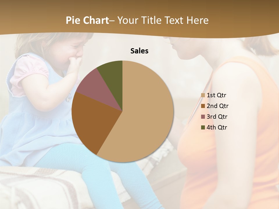 A Woman Sitting On A Bed Talking To A Little Girl PowerPoint Template