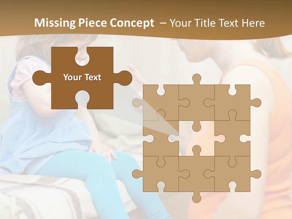 A Woman Sitting On A Bed Talking To A Little Girl PowerPoint Template