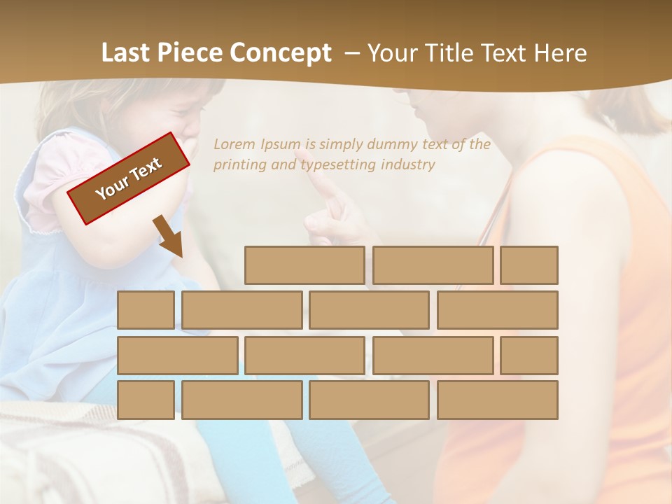 A Woman Sitting On A Bed Talking To A Little Girl PowerPoint Template