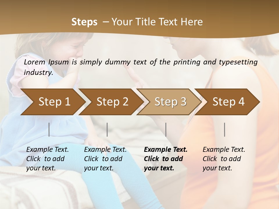 A Woman Sitting On A Bed Talking To A Little Girl PowerPoint Template
